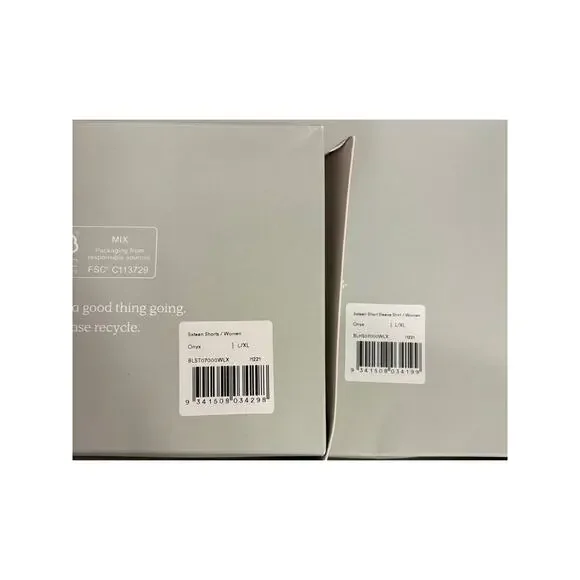 NWT Ettitude Sateen Set - Short Sleeve Shirt & Shortie - Onyx - Picture 7 of 9